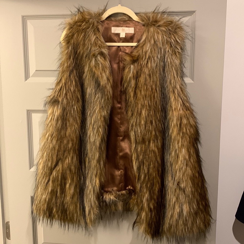 Boston Proper fur vest
